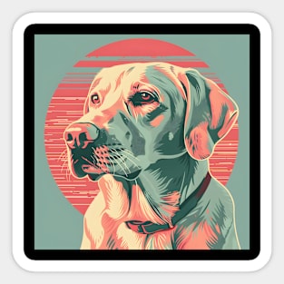 Labrador Retriever in 70's Sticker